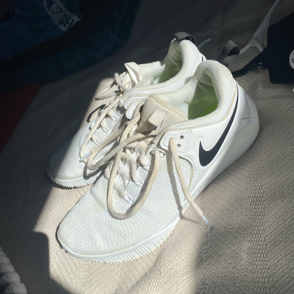 White Nike volleyball shoes